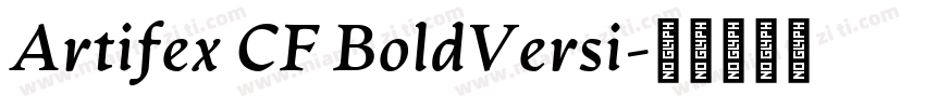 Artifex CF BoldVersi字体转换